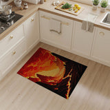 Fiery Volcanic Canyon Lava Rug
