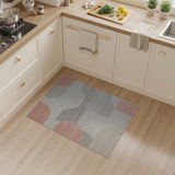 Modern Pink Grey Abstract Geometric Area Rug