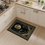 Mystical Twin Serpents Moon Area Rug
