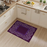 Purple Ornate Baroque Border Area Rug