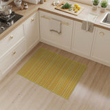 Vibrant Yellow Striped Geometric Area Rug