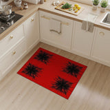 Bold Red Shatter Geometric Area Rug
