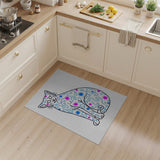 Whimsical Starry Cat Area Rug