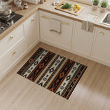 Brown and Tan Southwestern Southwestern Geometric Brown Tan Area Rug