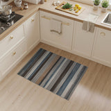 Modern Striped Area Rug in Grey, Blue Neutral Tones
