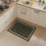 Traditional Persian Teal Persian Floral Area Rug