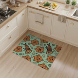 Playful Orange Cartoon Cats Area Rug