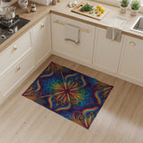Geometric Modern Multi-color and Patterns Vibrant Rainbow Geometric Area Rug