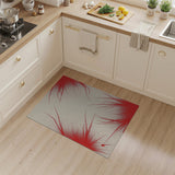 Red Splash Burst Abstract Area Rug