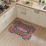 Rainbow Ballet Swirl Washable Area Rug