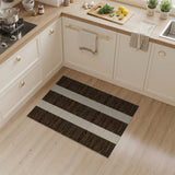 Brown Ivory Zebra Texture Striped Area Rug