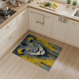 Geometric Lion Head Area Rug