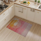 Orange Sunset Geometric Area Rug