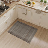 Brown Tan Geometric Woven Stripe Fringe Rug