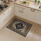 Southwestern Brown and Tan Southwestern Geometric Diamond Area Rug
