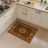Traditional Persian Floral Red Floral Medallion Persian Area Rug