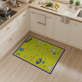 Kids Space Galaxy Cartoon Area Rug