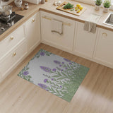 Purple Floral Meadow Area Rug