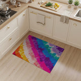 Vibrant Rainbow Tie-Dye Boho Area Rug