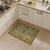 Opulent Gold Black Floral Persian Rug
