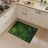 Lush Emerald Moss Ivy Vine Area Rug