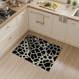 Giraffe Spot Black White Area Rug