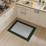 Emerald Green Framed Border Area Rug
