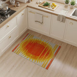 Southwestern Orange Radiant Sunburst Geometric Area Rug