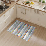 Geometric Modern Rainbow Mountain Peaks Area Rug