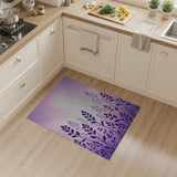 Purple Lavender Foliage Silhouette Rug