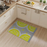 Sunny Lemon Slices Stars Area Rug
