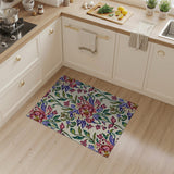 Pink Purple Peony Floral Area Rug