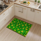 Vibrant Yellow Shamrock Green Area Rug