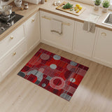 Bold Geometric Modern Bold Red Geometric Abstract Area Rug