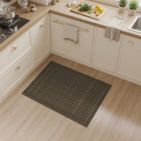 Black Geometric Rug with Beige Dots