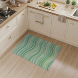 Serene Green Wave Abstract Rug