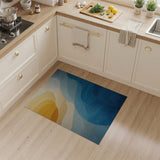 Abstract Sunset Wave Area Rug