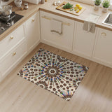 Rainbow Paw Print Mandala Area Rug