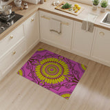 Pink Sunflower Mandala Area Rug
