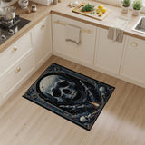 Gothic Cracked Skull Area Rug