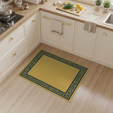 Navy Greek Key Border Gold Area Rug