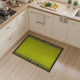Sunny Yellow Dotted Tribal Border Rug