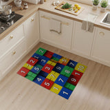 Vibrant Stacked Number Blocks Kids Area Rug