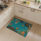 Teal Clownfish Underwater Kids Area Rug
