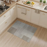 Neutral Beige Geometric Tile Block Area Rug