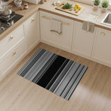 Bold Black White Striped Geometric No. 3 Area Rug