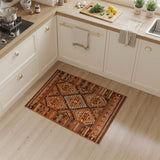 Burnt Orange Diamond Geometric Southwestern Rug