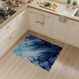 Watercolor Blue Abstract Area Rug
