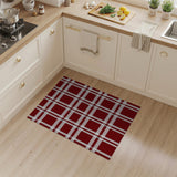 Classic Red Plaid Check Area Rug