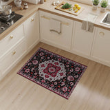 Multi-color and Patterns Red Black Persian Medallion Area Rug